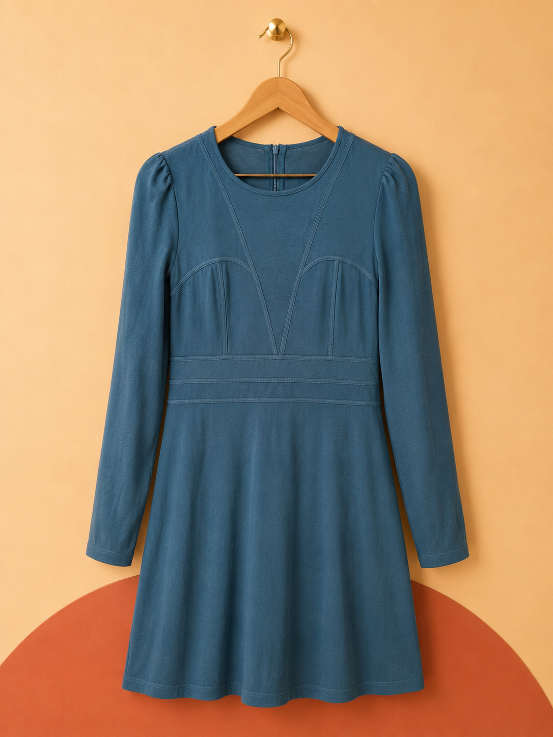 Robe patineuse NAF NAF bleu pétrole – Neuve avec étiquette