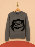 Pull Peace Collective gris à motif rose – Taille XS – Neuf avec étiquette
