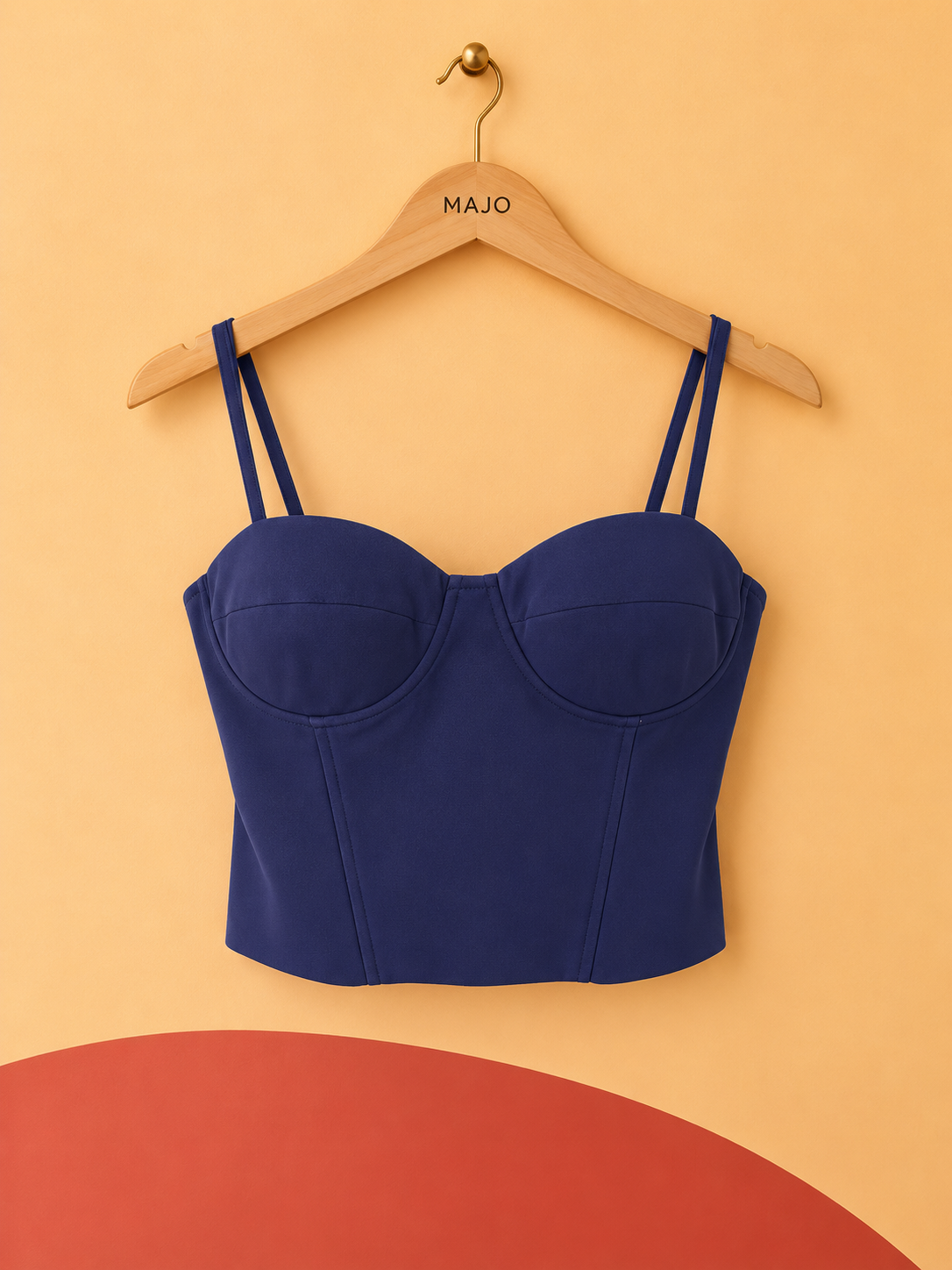 Bustier bleu à fines bretelles Mind Matter – Taille S – Neuf avec étiquette