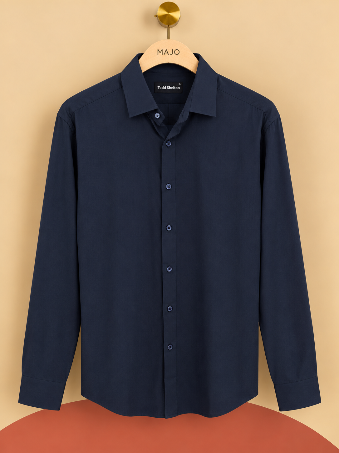 Chemise slim fit Todd Shelton bleu marine – Taille M et L – Neuf avec étiquette
