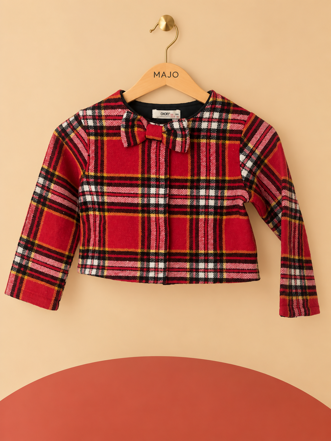 Veste courte à carreaux Cikoby – 5/6 ans – Neuve avec étiquette