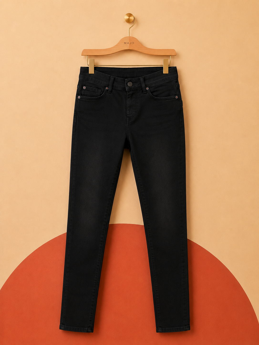 Jean slim noir taille haute Red Tag ROSIE – Taille 27 – Neuf avec étiquette