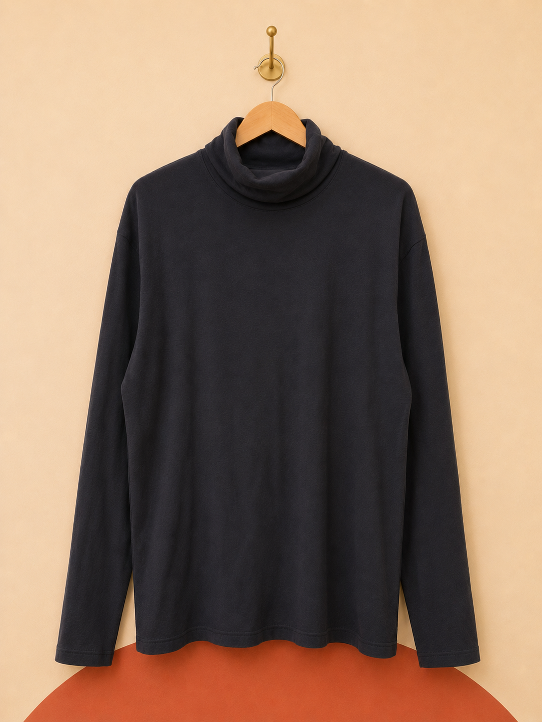 Sous-pull à col roulé DENVERS HAYES bleu marine – Neuf avec étiquette
