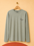 T-shirt manches longues vert sauge Sonny Bono 100 % coton – Taille M – Neuf avec étiquette