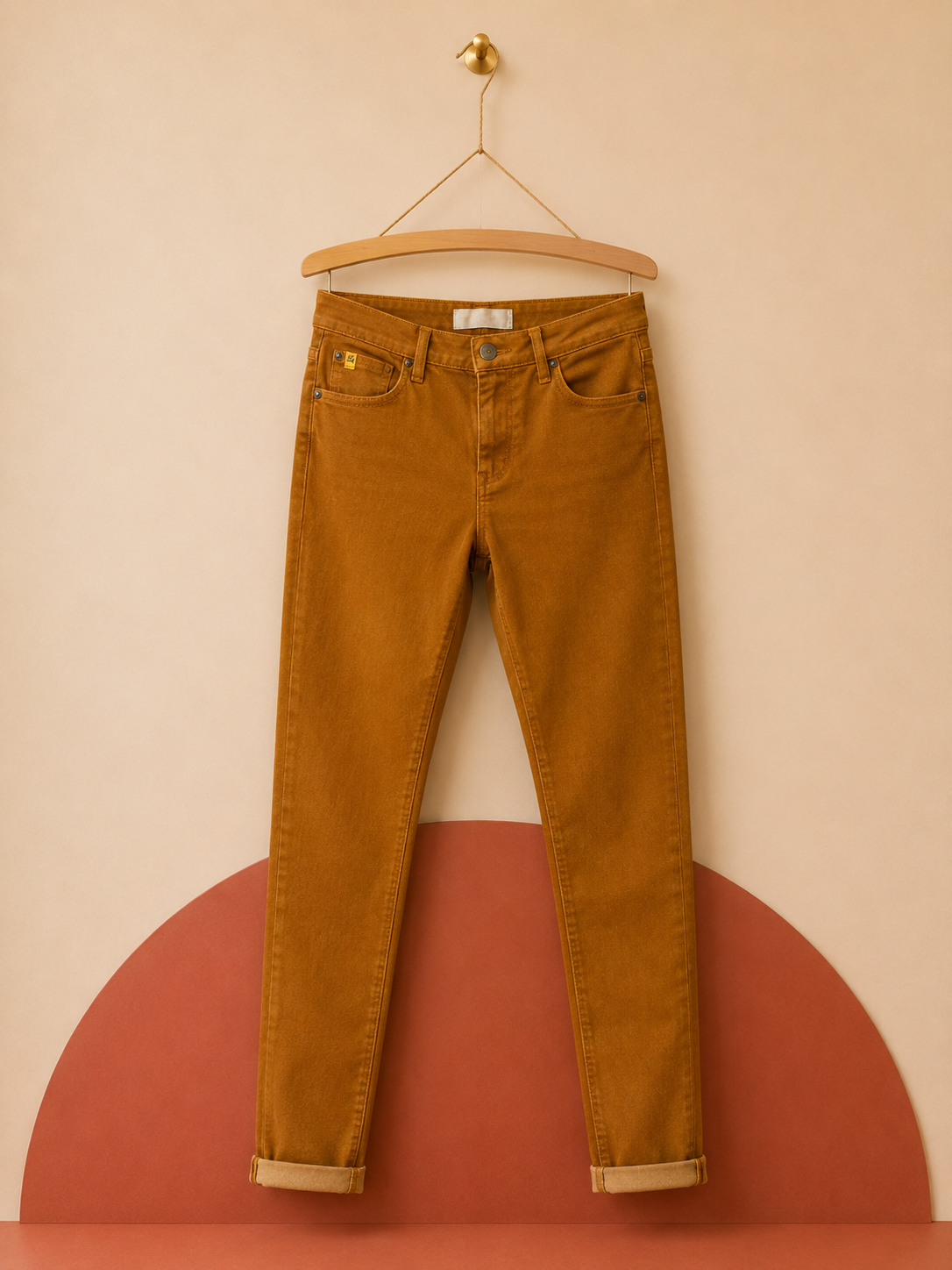 Jean skinny camel taille haute – YOGA Jeans – Neuf avec étiquette