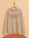 Sweat à capuche CATCH beige imprimé – 70 % coton – Neuf sans étiquette