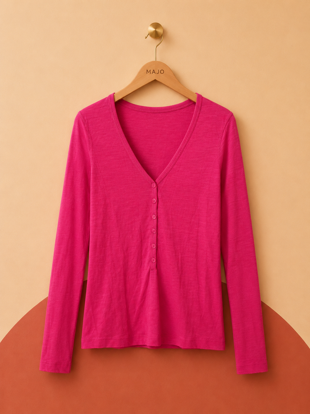 Haut rose fuchsia 100 % coton HUSH – Taille XS – Neuf avec étiquette