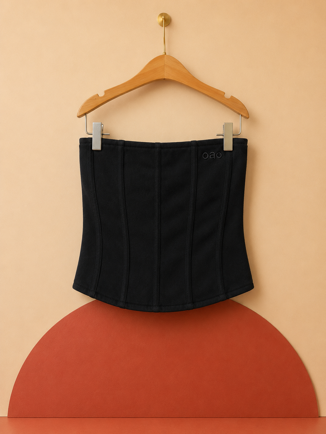 Bustier corset noir zippé – OCEANSAPART – Neuf avec étiquette