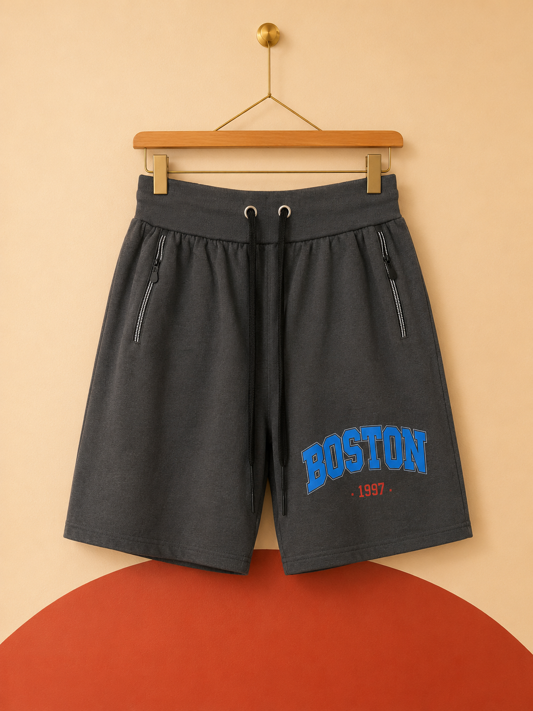 Short jogging gris Boston – RIK WIL – Neuf avec étiquette