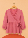Blouse cache-cœur ALEX & PARKER rose – Neuve