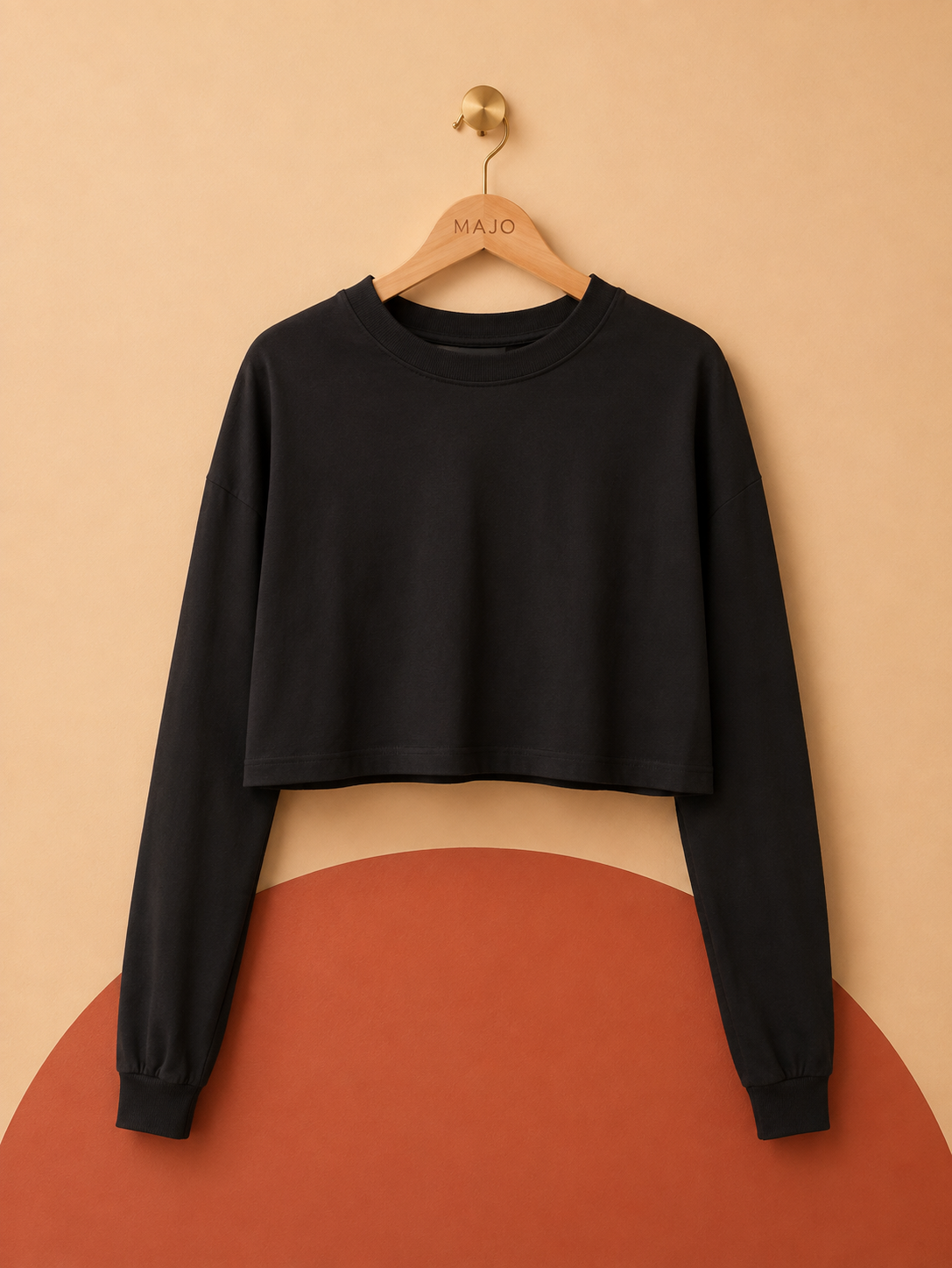 Pull crop noir femme Terranova – Neuf avec étiquette