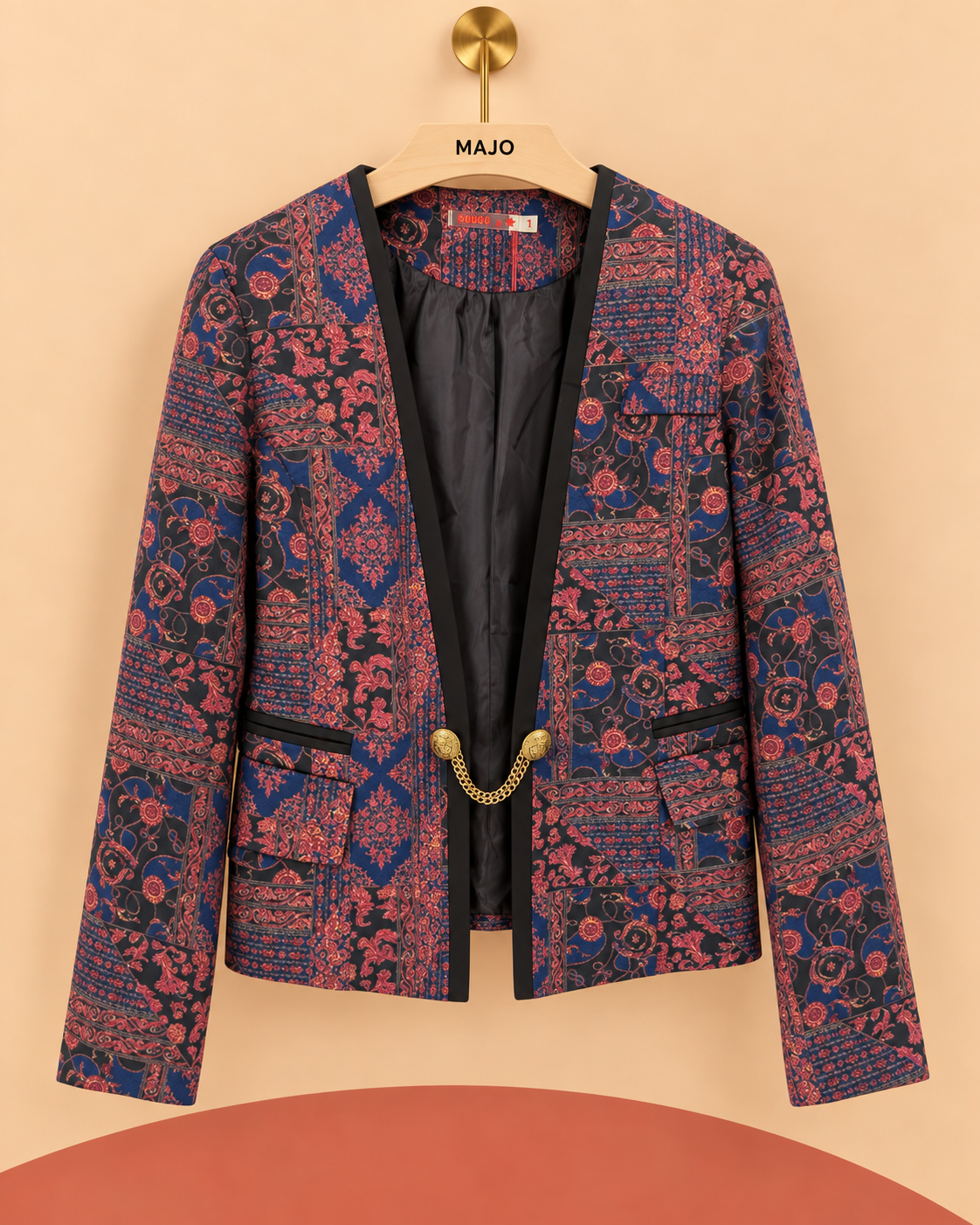 Blazer léger SOGGO Paris imprimé – Taille 1 – Neuf sans étiquette