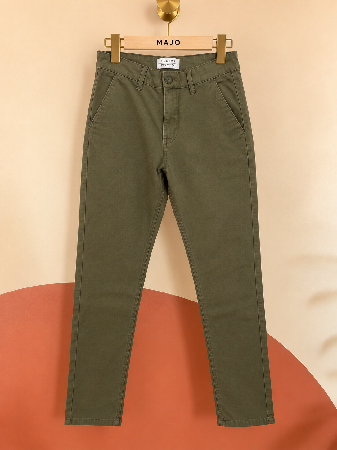 Pantalon chino Terranova kaki – Taille 40 – Neuf avec étiquette
