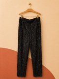 Pantalon de soirée ASOS noir à franges et sequins – Neuf avec étiquette