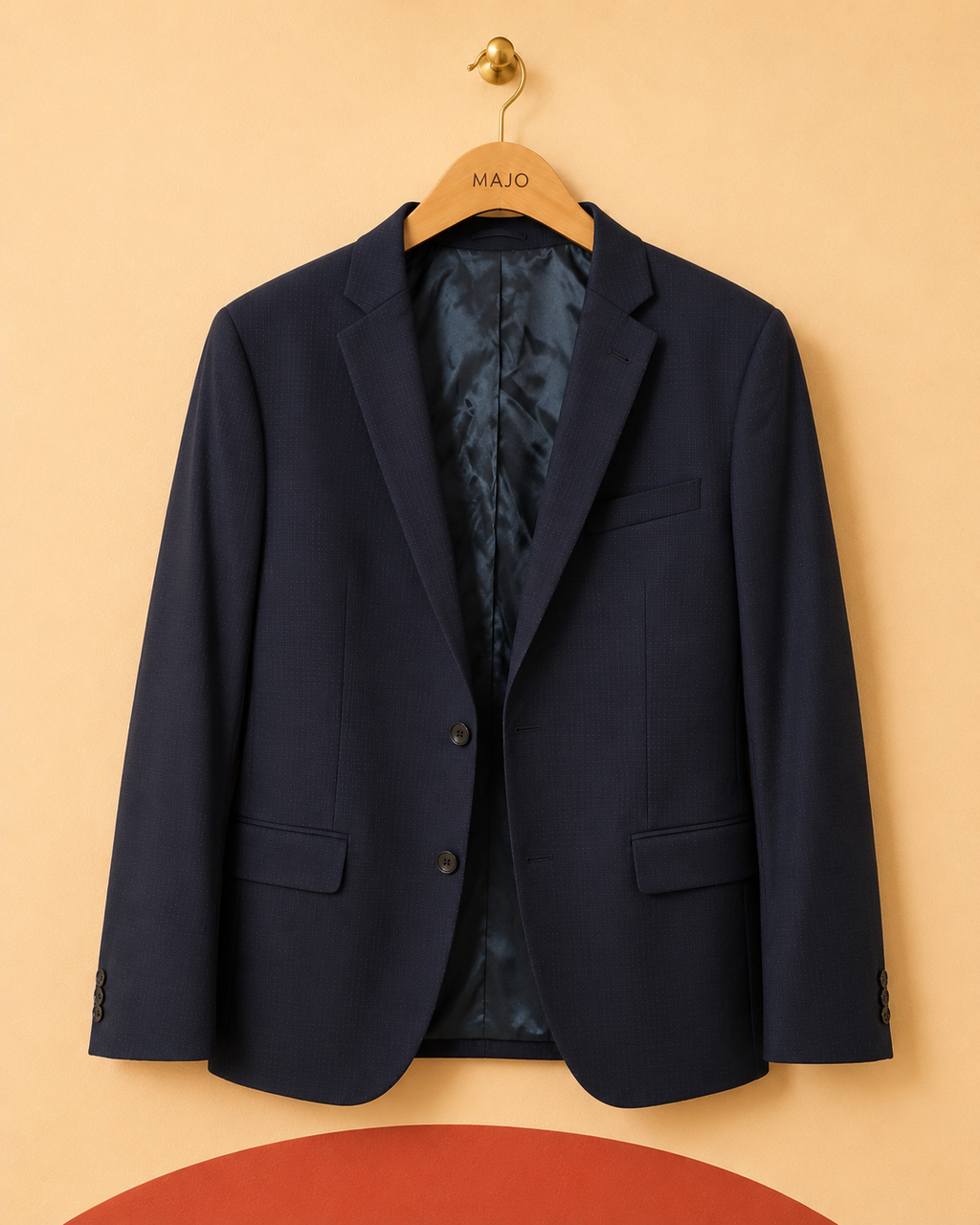 Veste de costume bleu marine Bayard – Taille 50S – Neuve avec étiquette