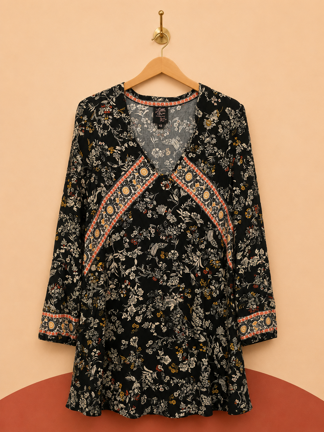 Robe fluide imprimée fleurie Captain Tortue – Taille XS – Neuve avec étiquette