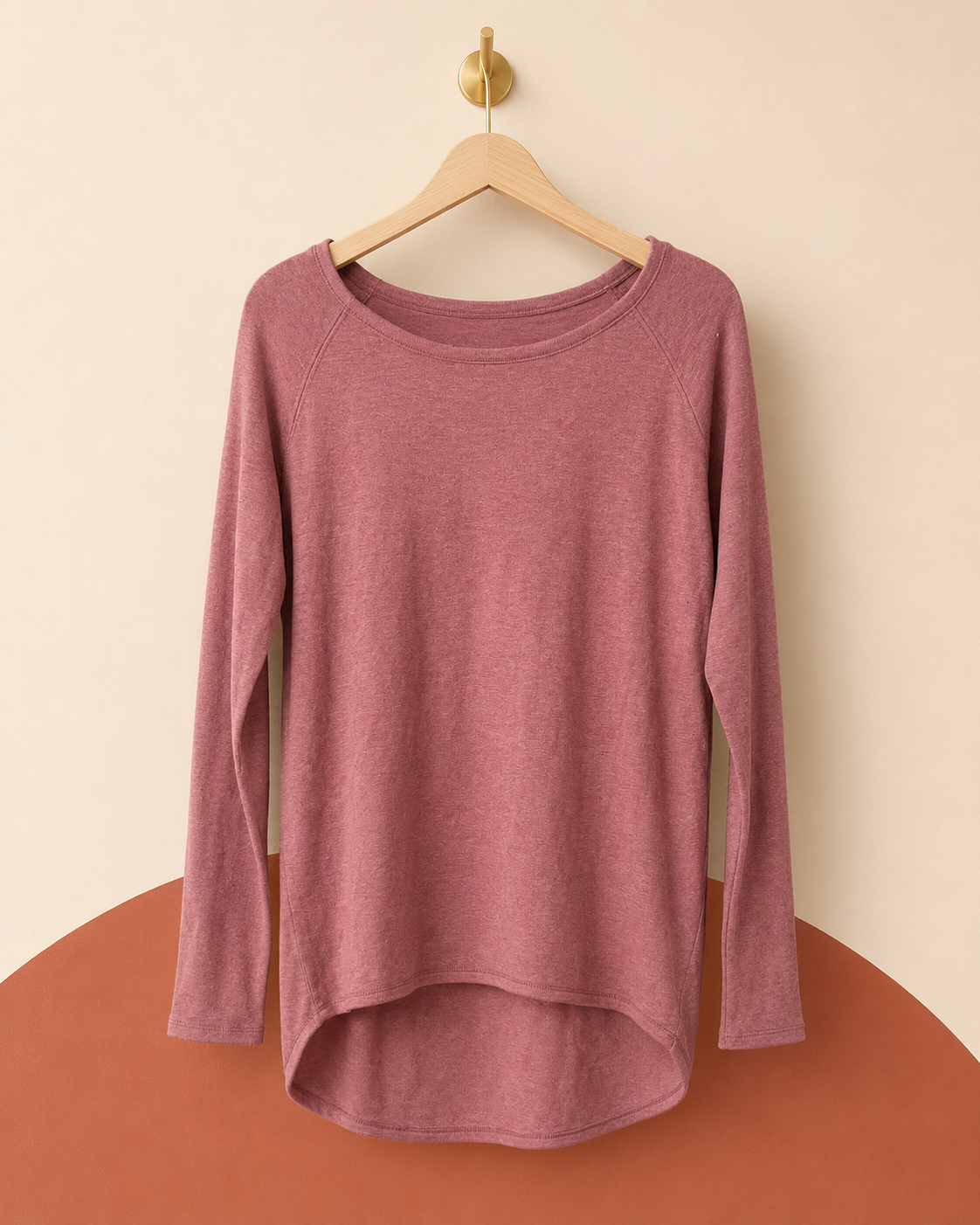 T-shirt manches longues ONLY rose chiné – Taille S – Neuf avec étiquette