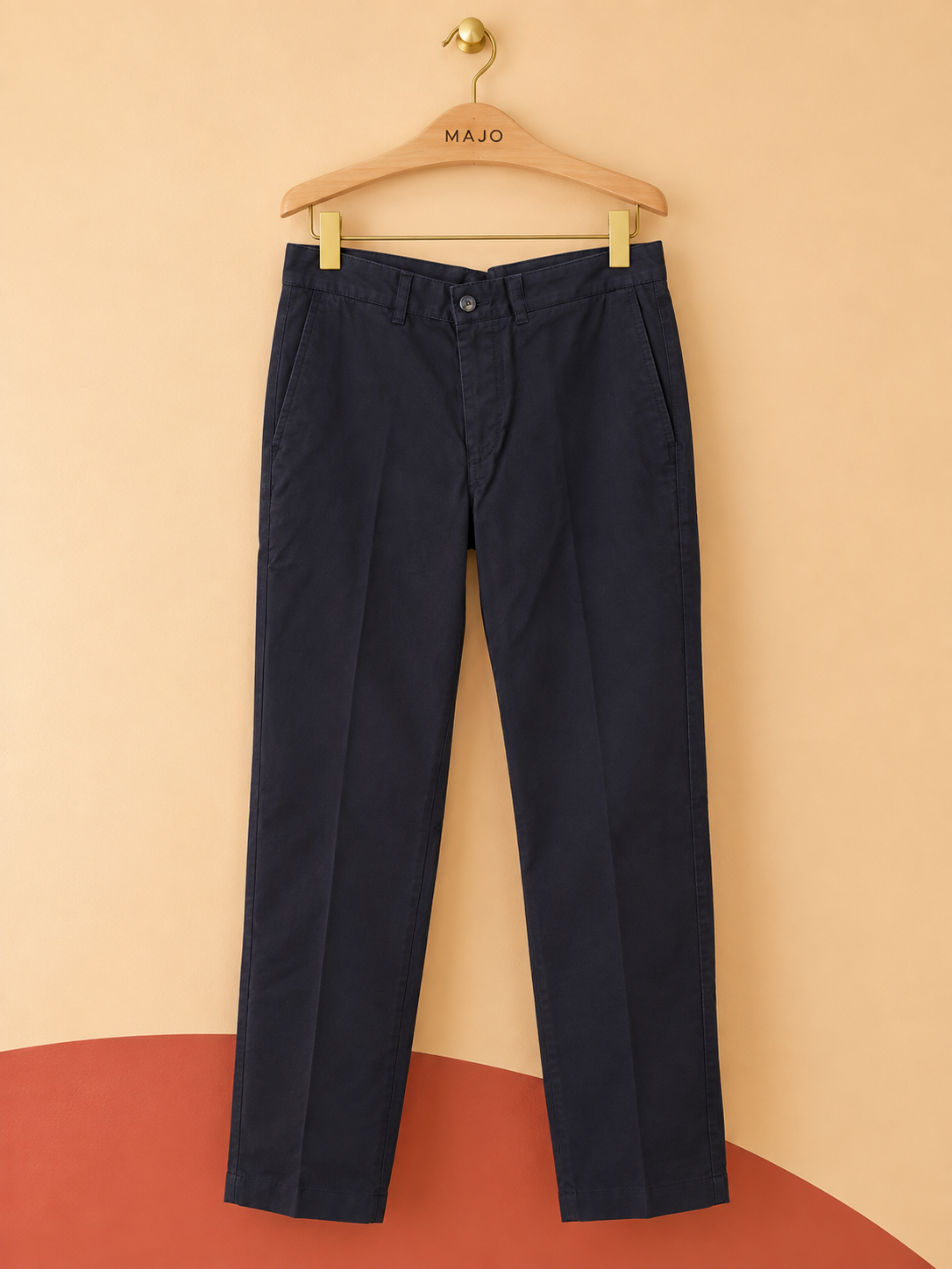 Pantalon chino bleu marine Henbury 100 % coton – Taille 34W / 44 – Neuf avec étiquette