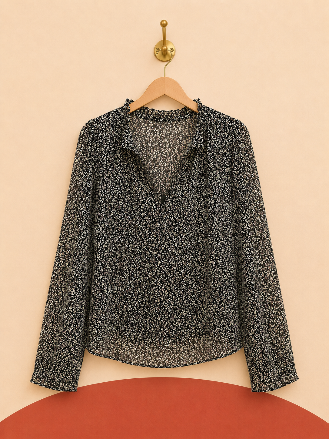 Blouse transparente imprimée ONLY – Taille XS – Neuve avec étiquette