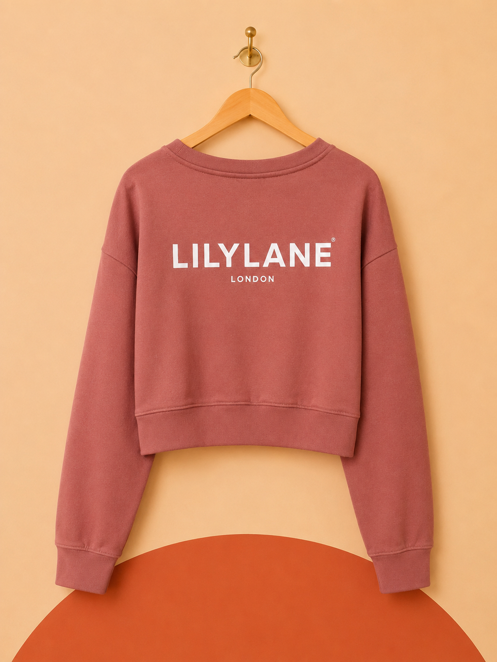 Sweat court Lilylane London rose poudré – 45 % coton – Neuf avec étiquette