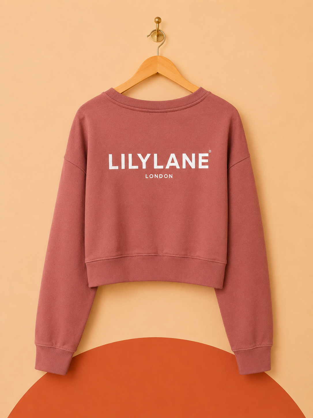 Sweat court Lilylane London rose poudré – 45 % coton – Neuf avec étiquette