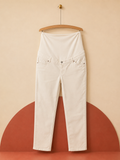 Jean de grossesse écru coupe droite longueur cheville – H&M – Neuf avec étiquette