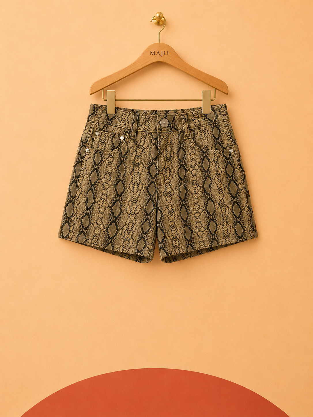 Short imprimé python Monkey Ride 75 % coton – Taille L – Neuf avec étiquette