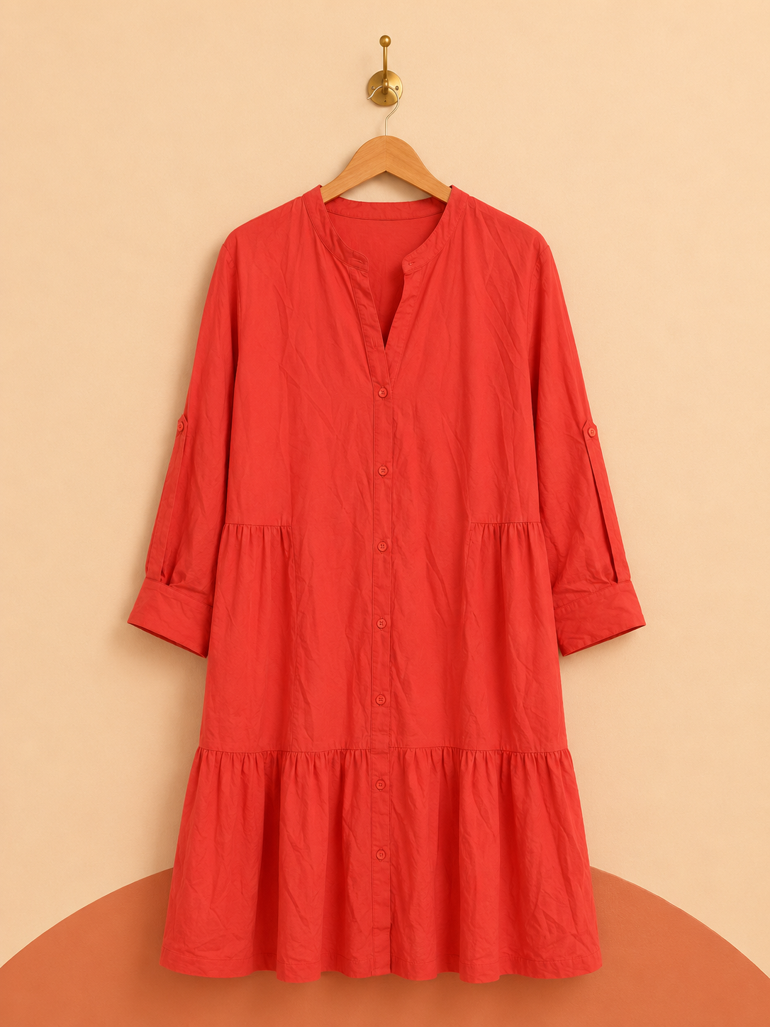 Robe chemise corail TNTUUM 100 % coton – Neuve avec étiquette