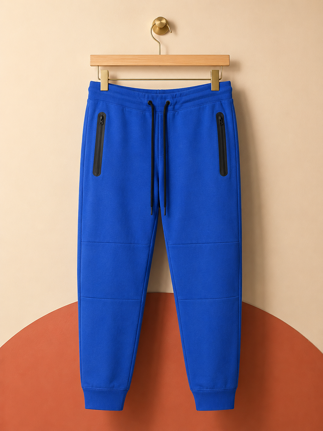 Jogging bleu électrique à poches zippées –1 Neuf avec étiquette