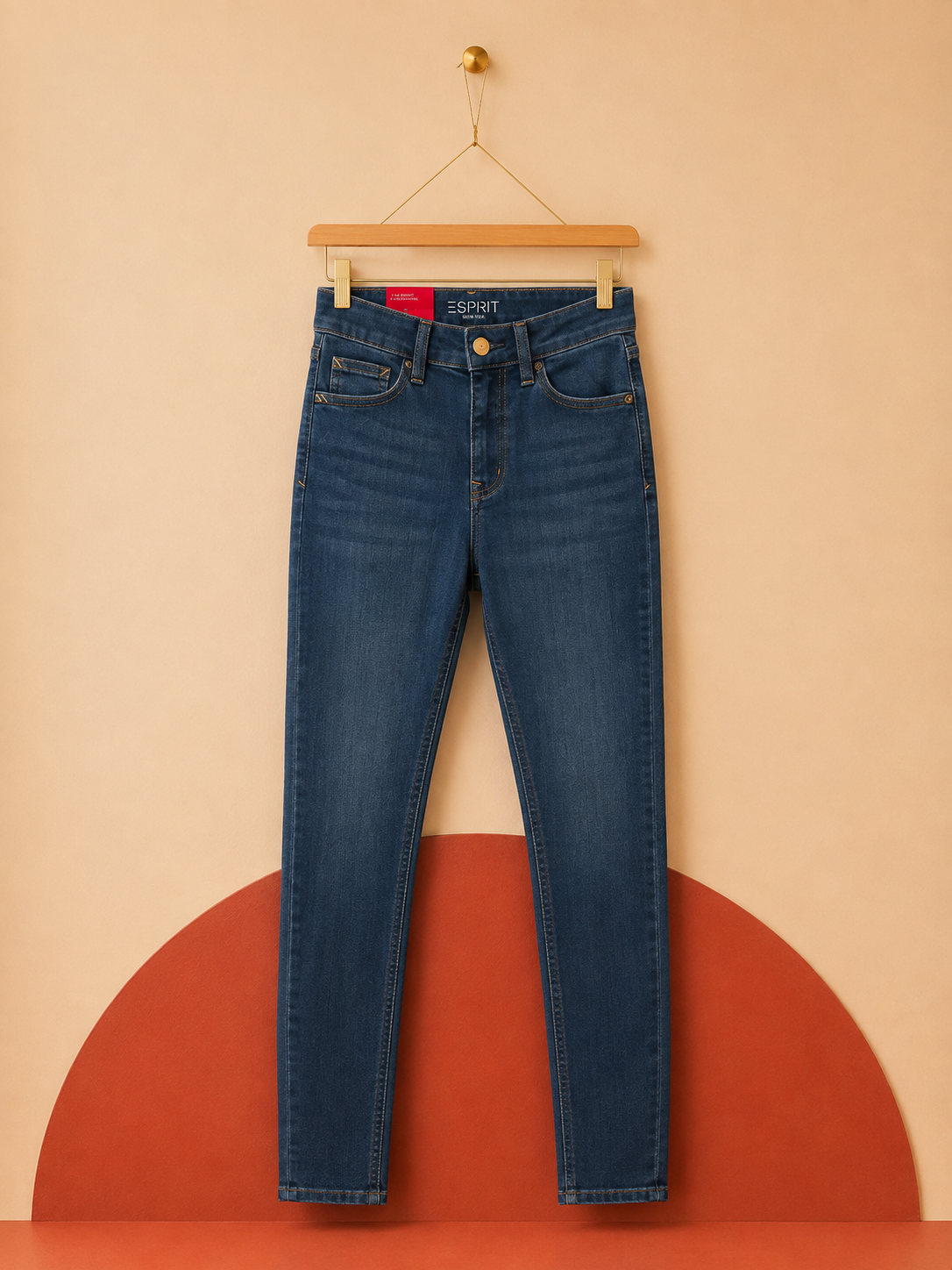 Jean skinny bleu taille haute – ESPRIT – Neuf avec étiquette