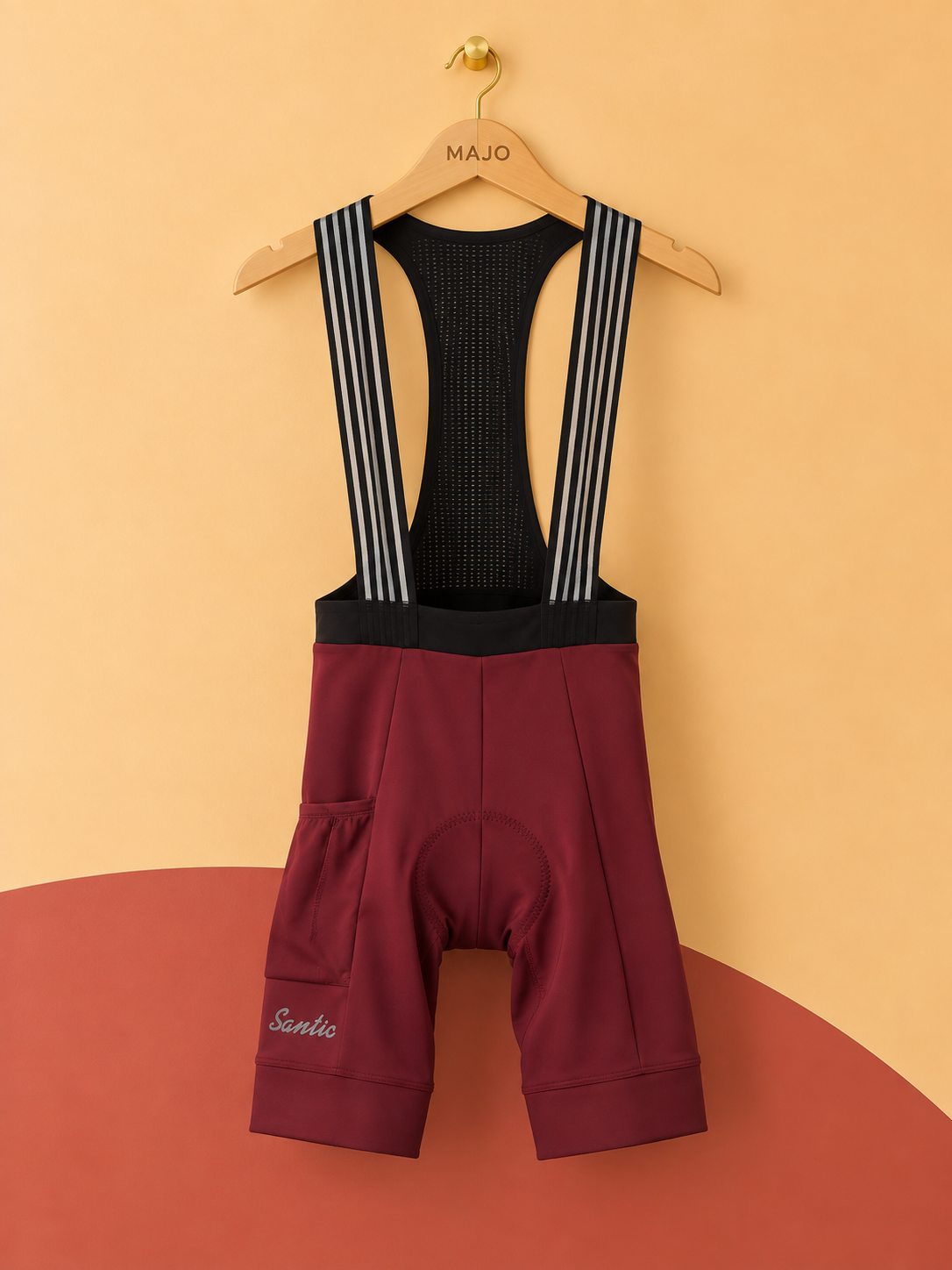 Cuissard cycliste à bretelles Santic bordeaux – Taille S – Neuf avec étiquette