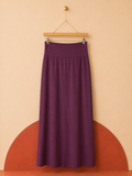 Jupe longue fluide violette taille haute – NOT LABELED – Neuve avec étiquette