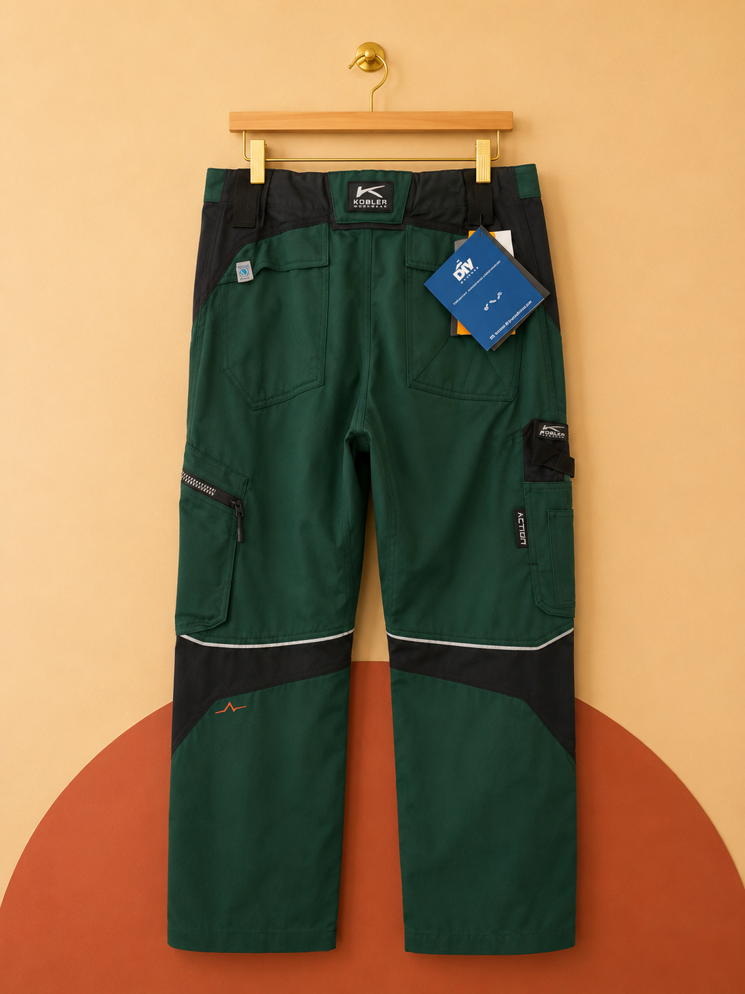 Pantalon de travail KÜBLER vert et noir – Neuf avec étiquette