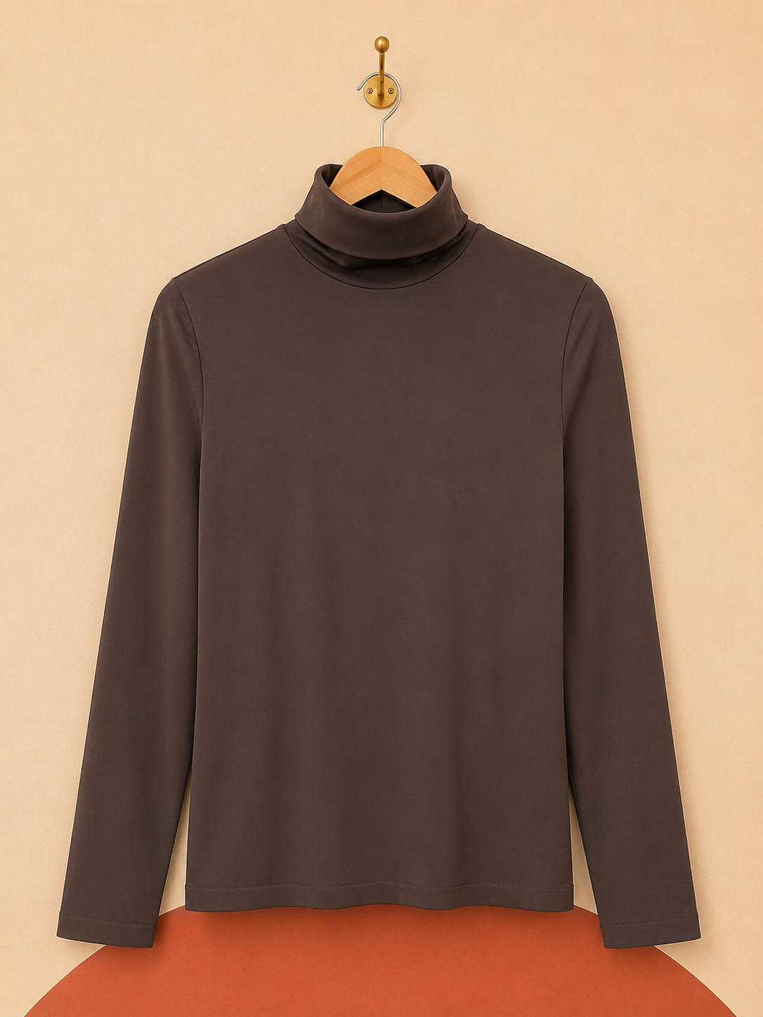 Sous-pull à col roulé marron – Neuf avec étiquette