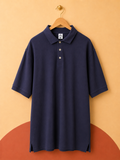 Polo homme bleu marine 100 % coton – Neuf avec étiquette
