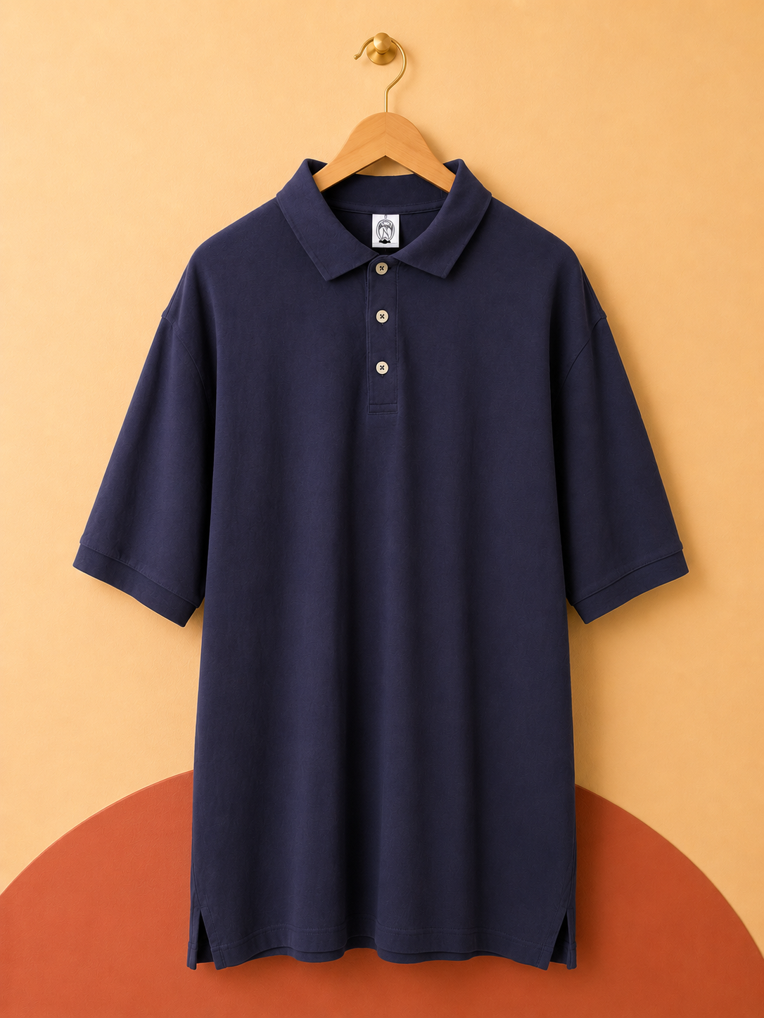 Polo homme bleu marine 100 % coton – Neuf avec étiquette