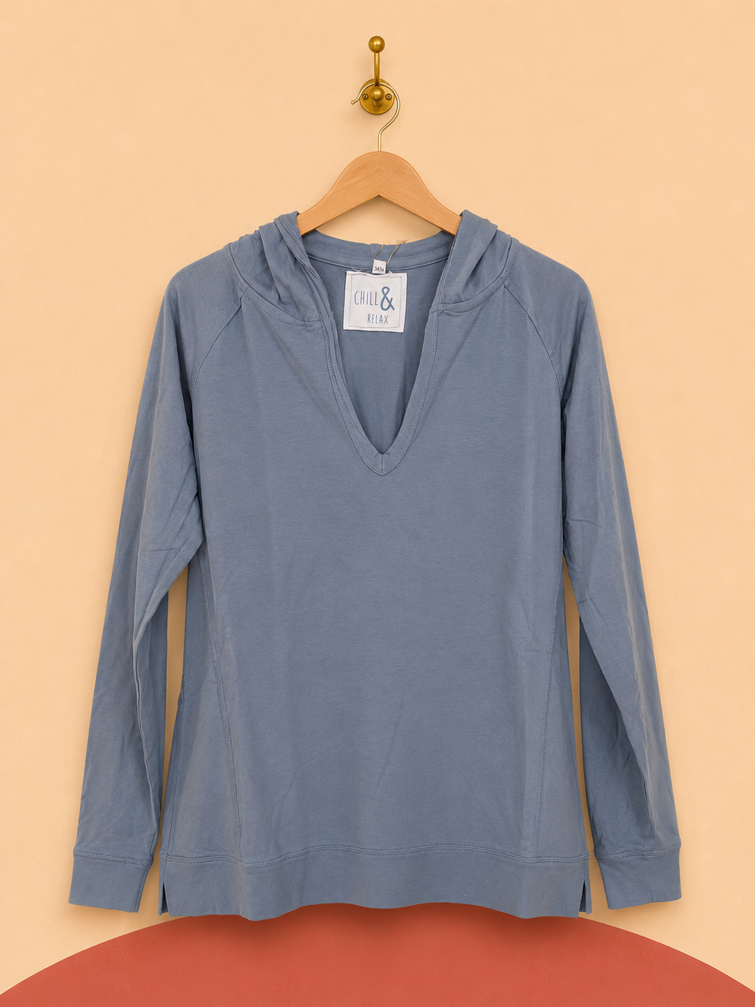 Sweat à capuche Chill & Relax bleu ciel – Taille XS – Neuf avec étiquette