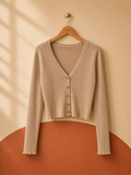 Gilet court côtelé beige Terranova – Neuf avec étiquette