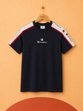 T-shirt bleu marine Champion 100 % coton – 7/8 ans – Neuf avec étiquette