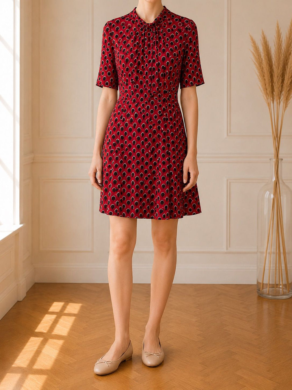 Robe Mango fluide imprimée