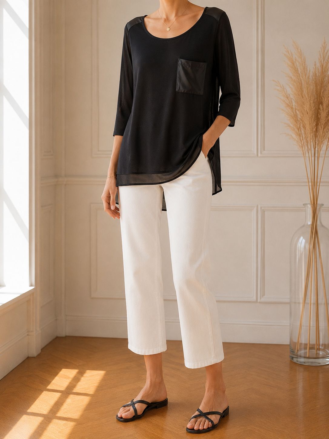Top Bershka noir
