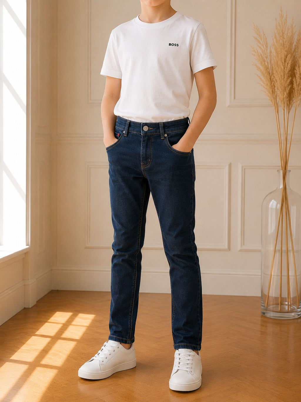 Jean enfant HUGO BOSS bleu denim - 12 ans -