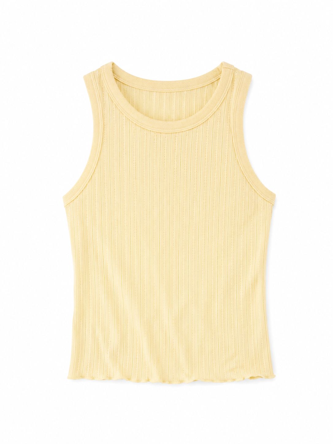 Débardeur côtelé jaune pastel femme – Débardeur côtelé lilas femme– Neuf avec étiquette
