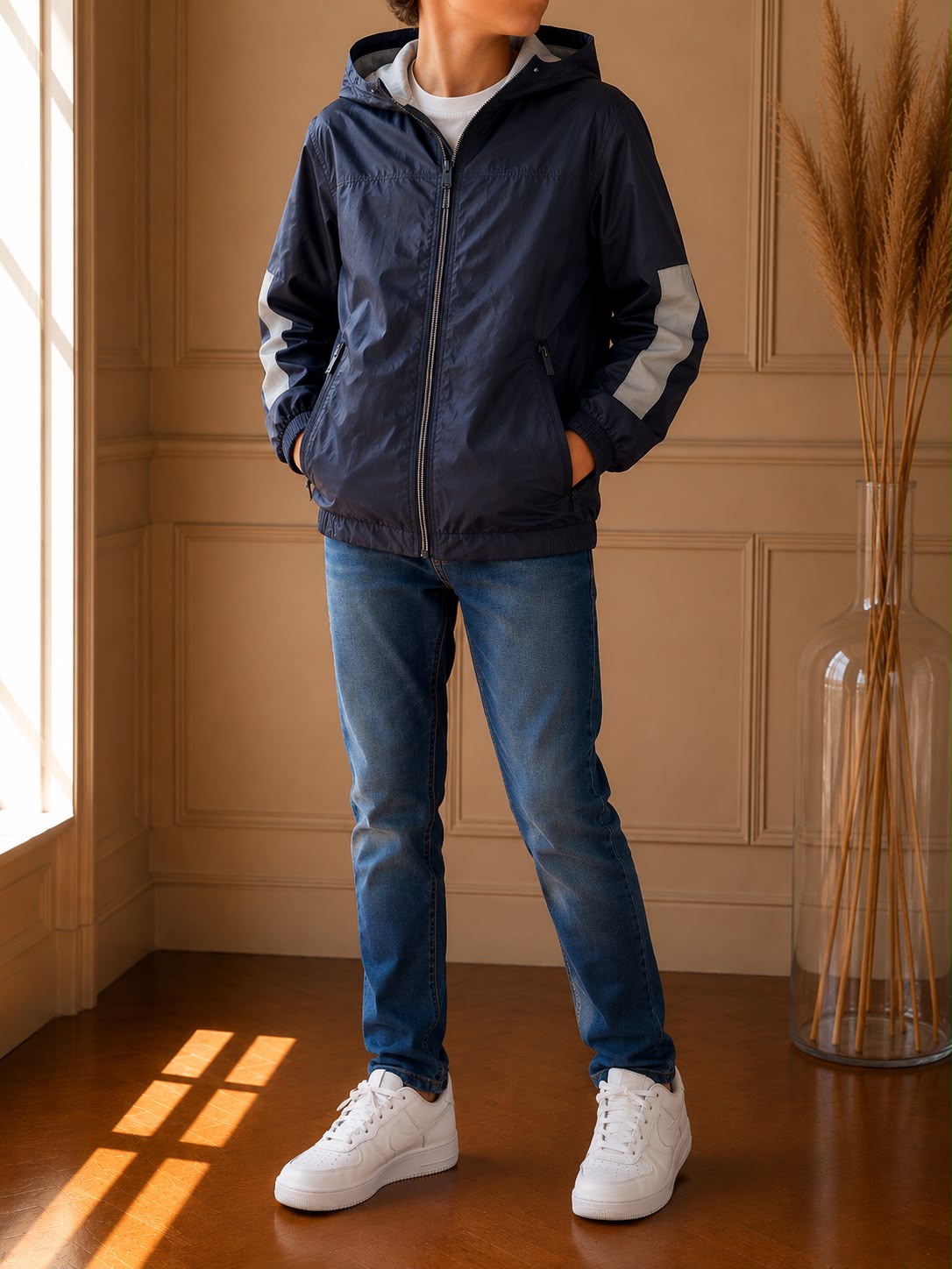 Coupe-vent à capuche - Okaïdi garçon taille 12 ans