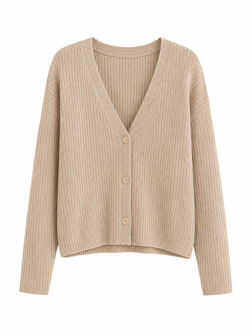 Cardigan beige côtelé : l’indispensable du dressing !